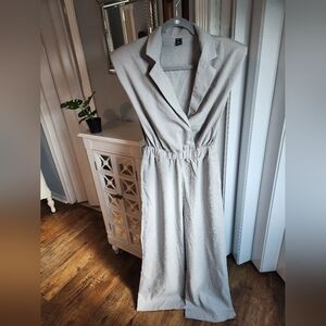 New in Bag - Gorgeous Silver Jumpsuit